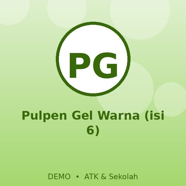 Pulpen Gel Warna (isi 6)