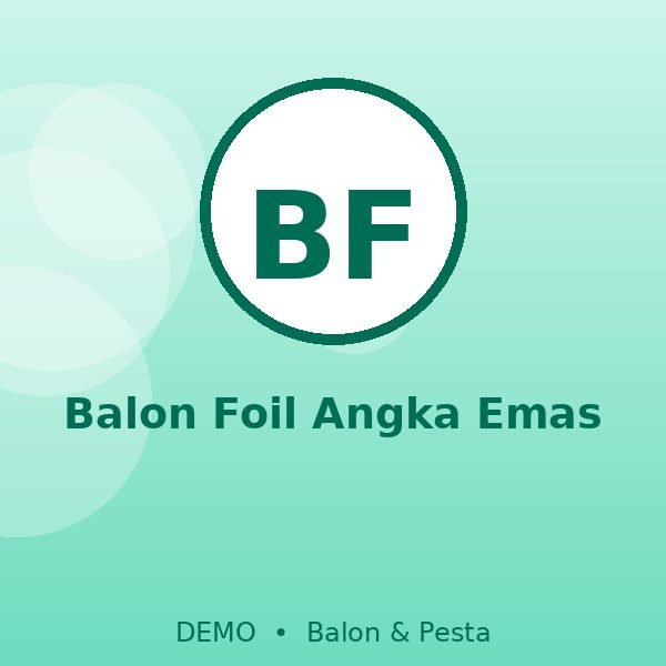 Balon Foil Angka Emas