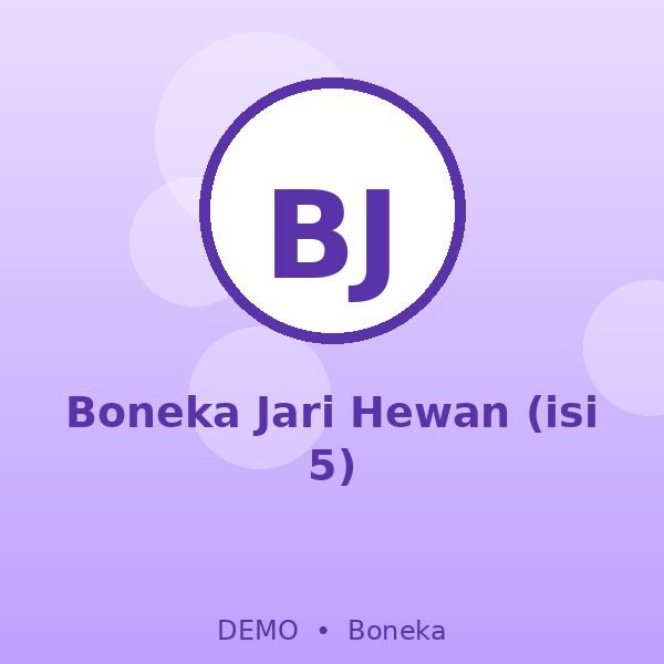 Boneka Jari Hewan (isi 5)